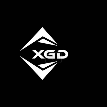 Illustration for XGD abstract technology logo design on Black background. XGD creative initials letter logo concept. - Royalty Free Image