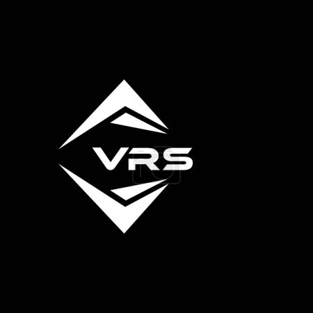 Ilustración de Diseño del logotipo de la tecnología abstracta VRS sobre fondo negro. VRS iniciales creativas letra logo concepto. - Imagen libre de derechos