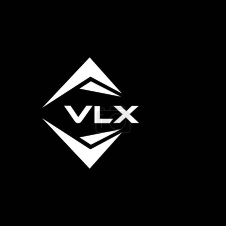 Illustration for VLX abstract technology logo design on Black background. VLX creative initials letter logo concept. - Royalty Free Image