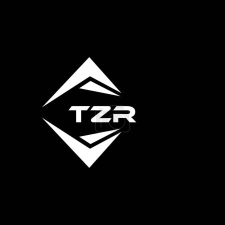 Ilustración de Diseño de logotipo de tecnología abstracta TZR sobre fondo negro. TZR iniciales creativas letra logo concepto. - Imagen libre de derechos