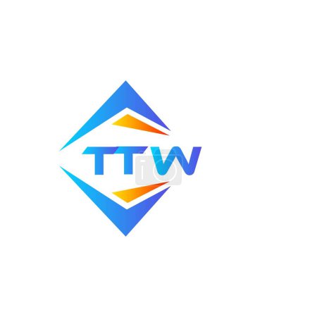 Illustration for TTW abstract technology logo design on white background. TTW creative initials letter logo concept. - Royalty Free Image