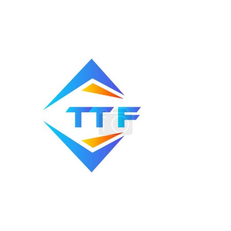 Ilustración de TTF diseño de logotipo de tecnología abstracta sobre fondo blanco. TTF iniciales creativas letra logo concepto. - Imagen libre de derechos