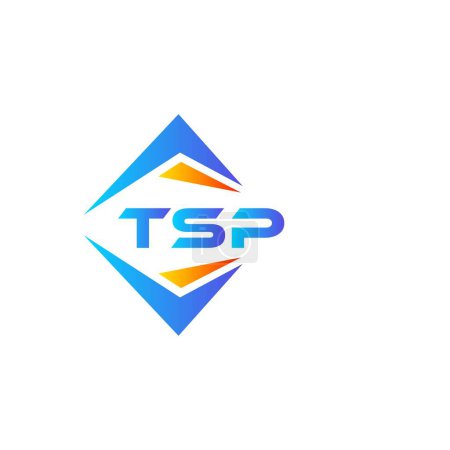 Illustration for TSP abstract technology logo design on white background. TSP creative initials letter logo concept. - Royalty Free Image