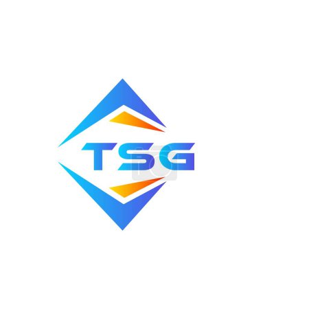 Illustration for TSG abstract technology logo design on white background. TSG creative initials letter logo concept. - Royalty Free Image