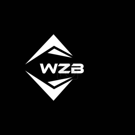 Ilustración de Diseño de logotipo de tecnología abstracta WZB sobre fondo negro. WZB iniciales creativas letra logo concepto. - Imagen libre de derechos