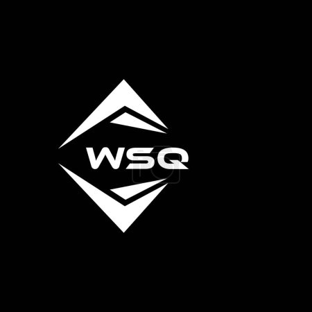 Téléchargez les illustrations : WSQ technologie abstraite logo design sur fond noir. WSQ initiales créatives lettre logo concept. - en licence libre de droit