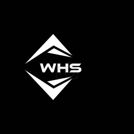 Illustration for WHS abstract technology logo design on Black background. WHS creative initials letter logo concept. - Royalty Free Image