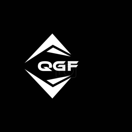 Téléchargez les illustrations : QGF technologie abstraite logo design sur fond noir. QGF initiales créatives lettre logo concept. - en licence libre de droit