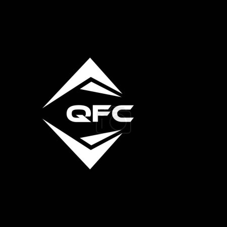 Téléchargez les illustrations : QFC technologie abstraite logo design sur fond noir. QFC initiales créatives lettre logo concept. - en licence libre de droit