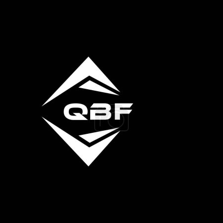 Téléchargez les illustrations : QBF technologie abstraite logo design sur fond noir. QBF initiales créatives lettre logo concept. - en licence libre de droit
