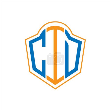 Ilustración de CID abstract monogram shield logo design on white background. CID creative initials letter logo. - Imagen libre de derechos