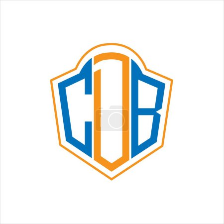 Ilustración de CDB abstract monogram shield logo design on white background. CDB creative initials letter logo. - Imagen libre de derechos