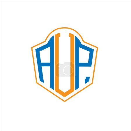 Illustration for AVP abstract monogram shield logo design on white background. AVP creative initials letter logo. - Royalty Free Image