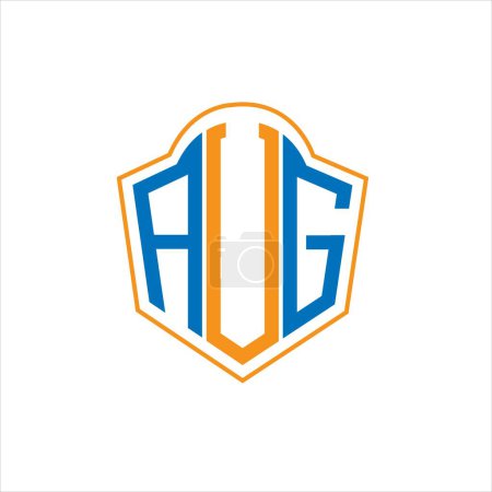 Illustration for AVG abstract monogram shield logo design on white background. AVG creative initials letter logo. - Royalty Free Image