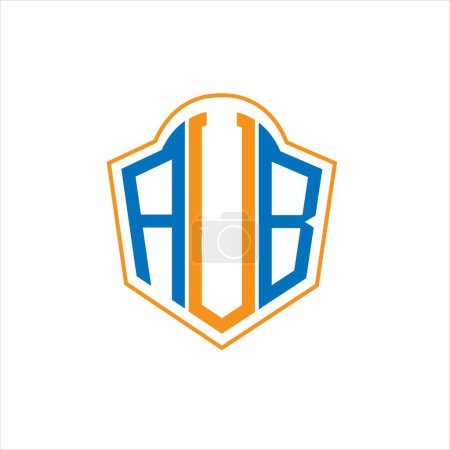 Illustration for AVB abstract monogram shield logo design on white background. AVB creative initials letter logo. - Royalty Free Image