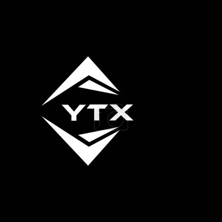 Téléchargez les illustrations : YTX abstract monogram shield logo design on black background. YTX creative initials letter logo. - en licence libre de droit