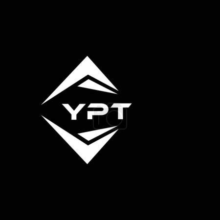 Illustration for YPT abstract monogram shield logo design on black background. YPT creative initials letter logo. - Royalty Free Image