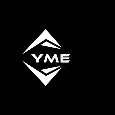 Ilustración de YME abstract monogram shield logo design on black background. YME creative initials letter logo. - Imagen libre de derechos
