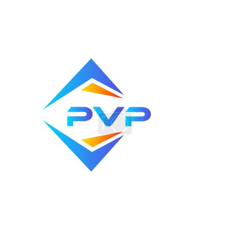 Illustration for PVP abstract technology logo design on white background. PVP creative initials letter logo concept. - Royalty Free Image
