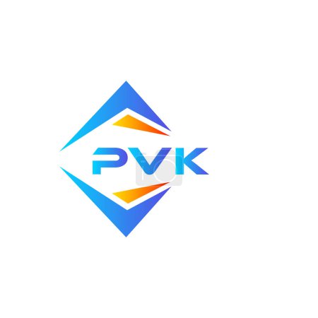 Illustration for PVK abstract technology logo design on white background. PVK creative initials letter logo concept. - Royalty Free Image