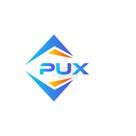 Téléchargez les illustrations : PUX technologie abstraite logo design sur fond blanc. PUX initiales créatives lettre logo concept. - en licence libre de droit