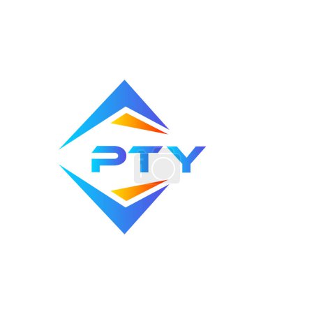 Illustration for PTY abstract technology logo design on white background. PTY creative initials letter logo concept. - Royalty Free Image