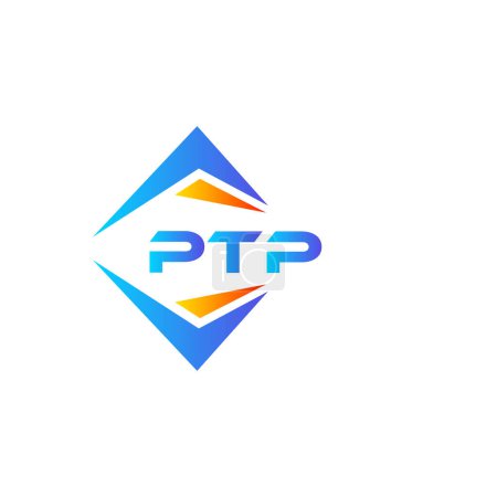 Ilustración de Diseño del logotipo de tecnología abstracta PTP sobre fondo blanco. PTP iniciales creativas letra logo concepto. - Imagen libre de derechos