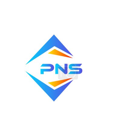 Ilustración de PNS diseño de logotipo de tecnología abstracta sobre fondo blanco. PNS iniciales creativas letra logo concepto. - Imagen libre de derechos
