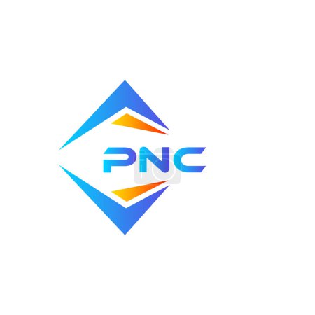 Ilustración de Diseño del logotipo de tecnología abstracta PNC sobre fondo blanco. PNC iniciales creativas letra logo concepto. - Imagen libre de derechos