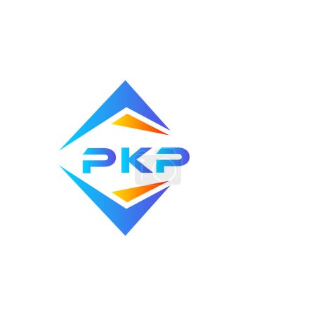 Téléchargez les illustrations : PKP technologie abstraite logo design sur fond blanc. PKP initiales créatives lettre logo concept. - en licence libre de droit