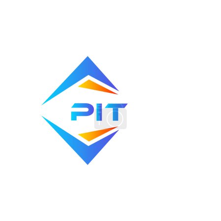 Illustration for PIT abstract technology logo design on white background. PIT creative initials letter logo concept. - Royalty Free Image