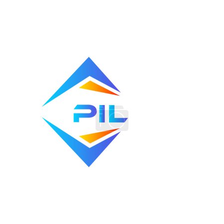 Ilustración de Diseño de logotipo de tecnología abstracta PIL sobre fondo blanco. PIL iniciales creativas letra logo concepto. - Imagen libre de derechos