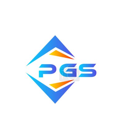 Téléchargez les illustrations : PGS technologie abstraite logo design sur fond blanc. PGS initiales créatives lettre logo concept. - en licence libre de droit