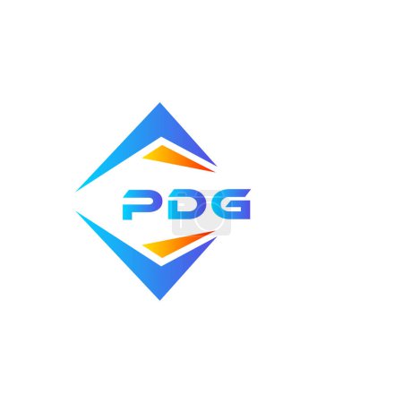 Ilustración de Diseño de logotipo de tecnología abstracta PDG sobre fondo blanco. PDG iniciales creativas letra logo concepto. - Imagen libre de derechos