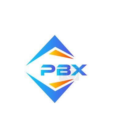 Ilustración de Diseño del logotipo de tecnología abstracta PBX sobre fondo blanco. PBX iniciales creativas letra logo concepto. - Imagen libre de derechos