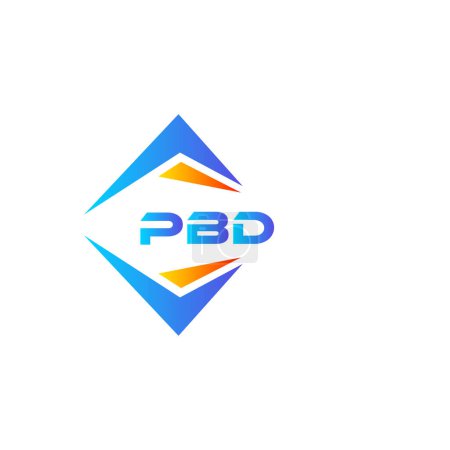 Téléchargez les illustrations : PBD technologie abstraite logo design sur fond blanc. PBD initiales créatives lettre logo concept. - en licence libre de droit