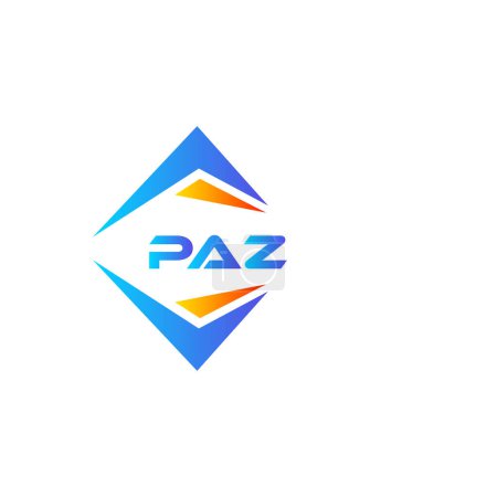 Téléchargez les illustrations : PAZ technologie abstraite logo design sur fond blanc. PAZ initiales créatives lettre logo concept. - en licence libre de droit