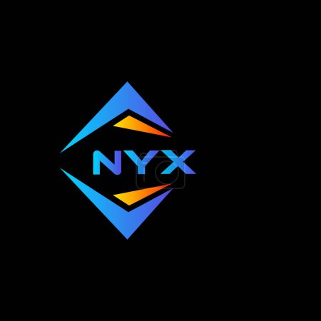 Téléchargez les illustrations : NYX technologie abstraite logo design sur fond noir. NYX initiales créatives lettre logo concept. - en licence libre de droit