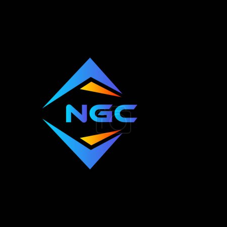 Illustration for NGC abstract technology logo design on Black background. NGC creative initials letter logo concept. - Royalty Free Image