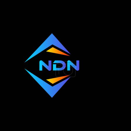 Illustration for NDN abstract technology logo design on Black background. NDN creative initials letter logo concept. - Royalty Free Image