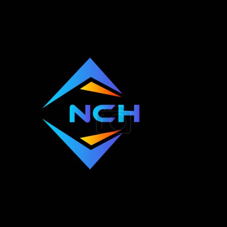 Téléchargez les illustrations : NCH technologie abstraite logo design sur fond noir. NCH initiales créatives lettre logo concept. - en licence libre de droit