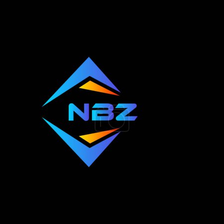 Illustration for NBZ abstract technology logo design on Black background. NBZ creative initials letter logo concept. - Royalty Free Image
