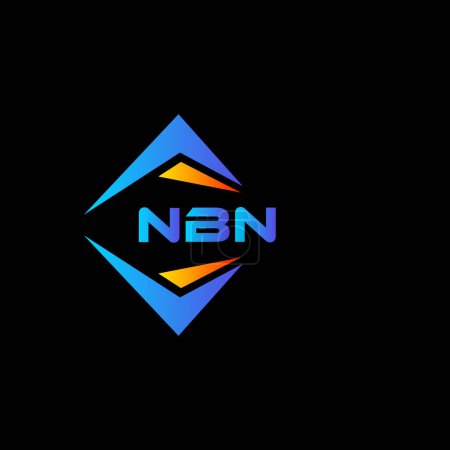 Ilustración de Diseño de logotipo de tecnología abstracta NBN sobre fondo negro. NBN iniciales creativas letra logo concepto. - Imagen libre de derechos