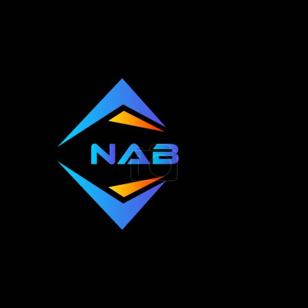 Illustration for NAB abstract technology logo design on Black background. NAB creative initials letter logo concept. - Royalty Free Image