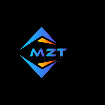 Téléchargez les illustrations : MZT technologie abstraite logo design sur fond noir. MZT initiales créatives lettre logo concept. - en licence libre de droit