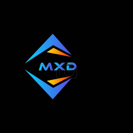 Téléchargez les illustrations : MXD technologie abstraite logo design sur fond noir. MXD initiales créatives lettre logo concept. - en licence libre de droit