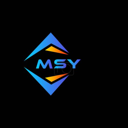 Illustration for MSY abstract technology logo design on Black background. MSY creative initials letter logo concept. - Royalty Free Image