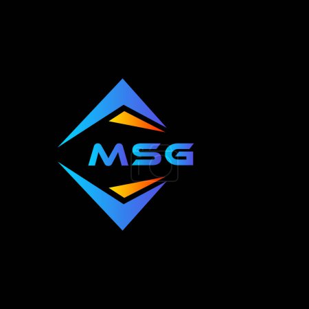 Illustration for MSG abstract technology logo design on Black background. MSG creative initials letter logo concept.MSG abstract technology logo design on Black background. MSG creative initials letter logo concept. - Royalty Free Image