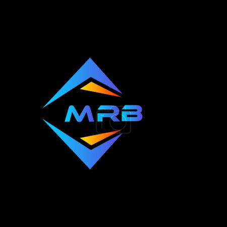 Ilustración de Diseño de logotipo de tecnología abstracta MRB sobre fondo negro. MRB iniciales creativas letra logo concepto. - Imagen libre de derechos