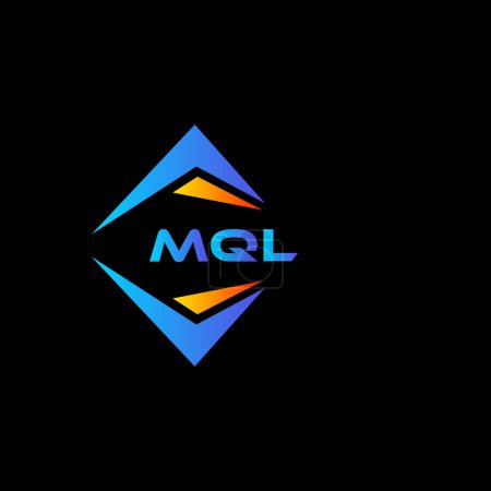 Illustration for MQL abstract technology logo design on Black background. MQL creative initials letter logo concept. - Royalty Free Image